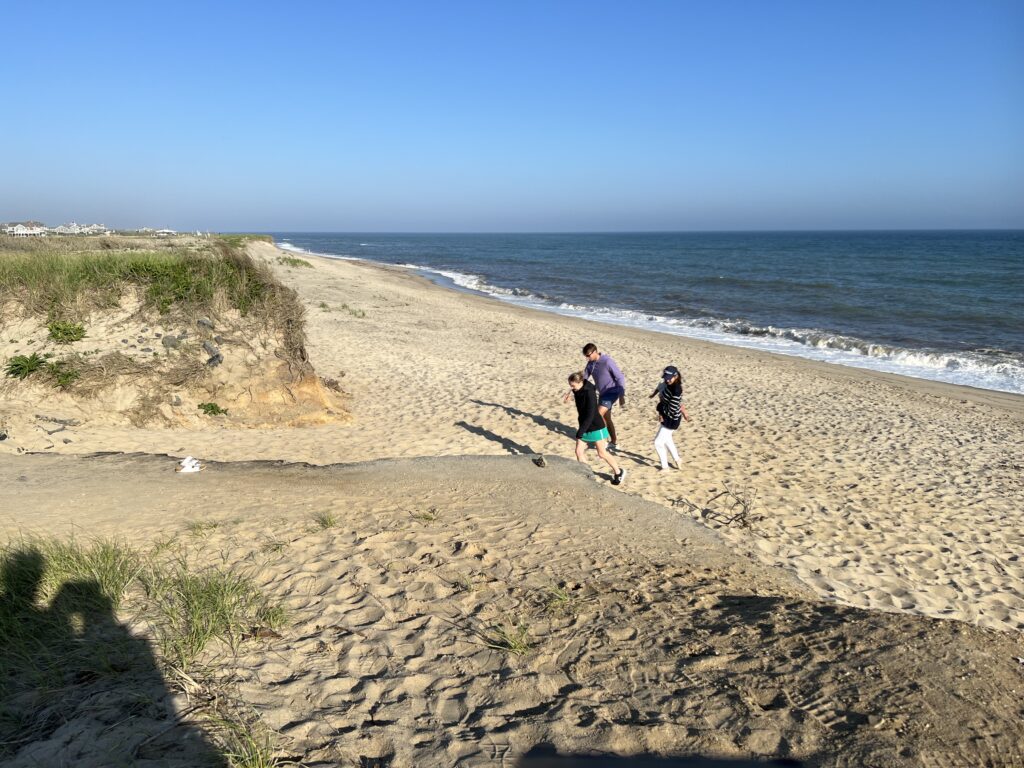 a group of people walking on a beach (MyCoast AI)