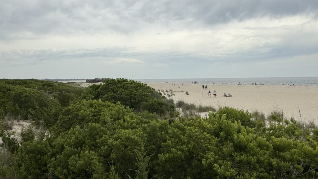 a group of people walking on a beach (MyCoast AI)