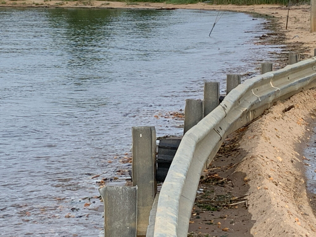 a wooden bridge over a body of water (MyCoast AI)
