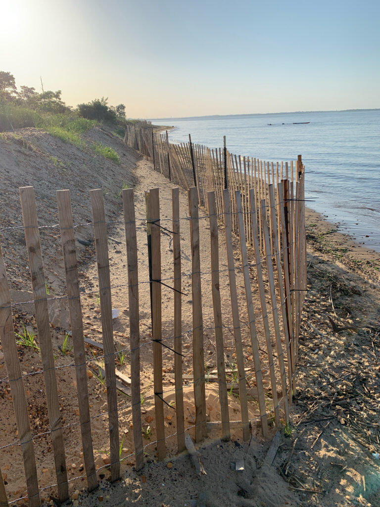 a fence on a beach (MyCoast AI)