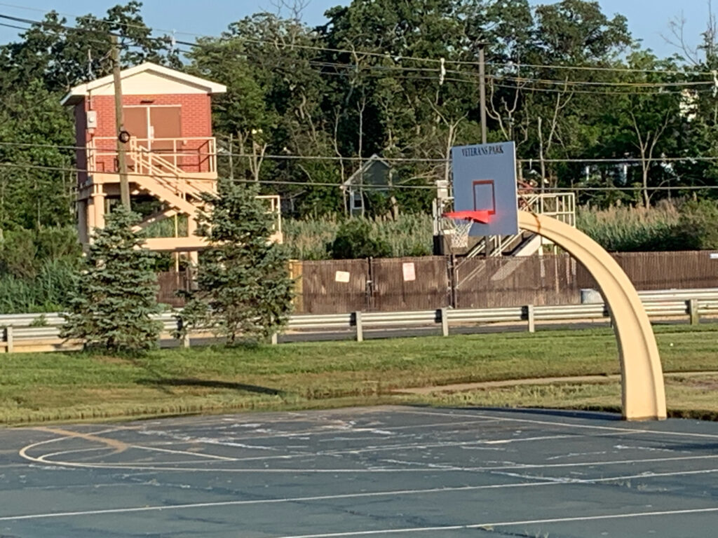 a basketball hoop in a park (MyCoast AI)