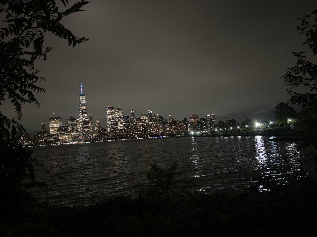 a city skyline at night (MyCoast AI)