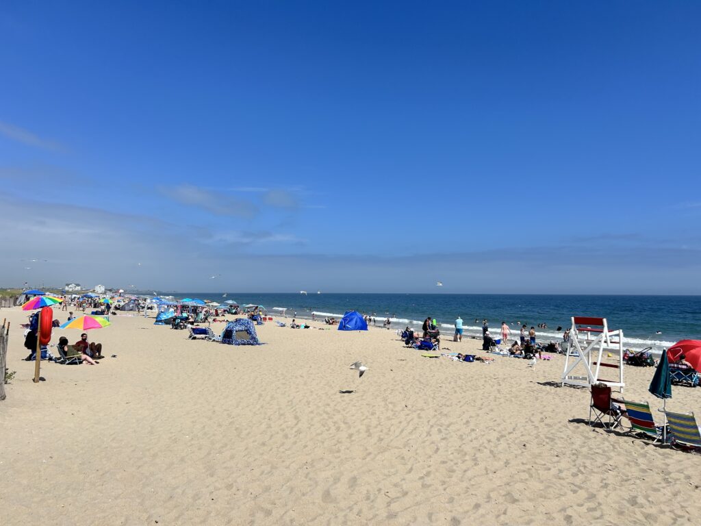 a beach full of people (MyCoast AI)