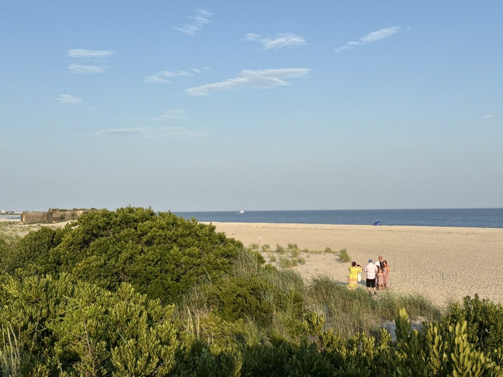 a group of people standing on a beach (MyCoast AI)