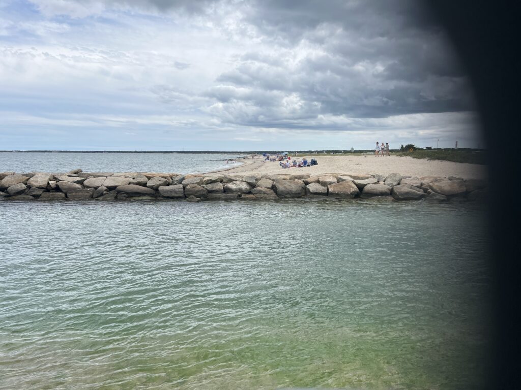 a rocky beach with people on it (MyCoast AI)