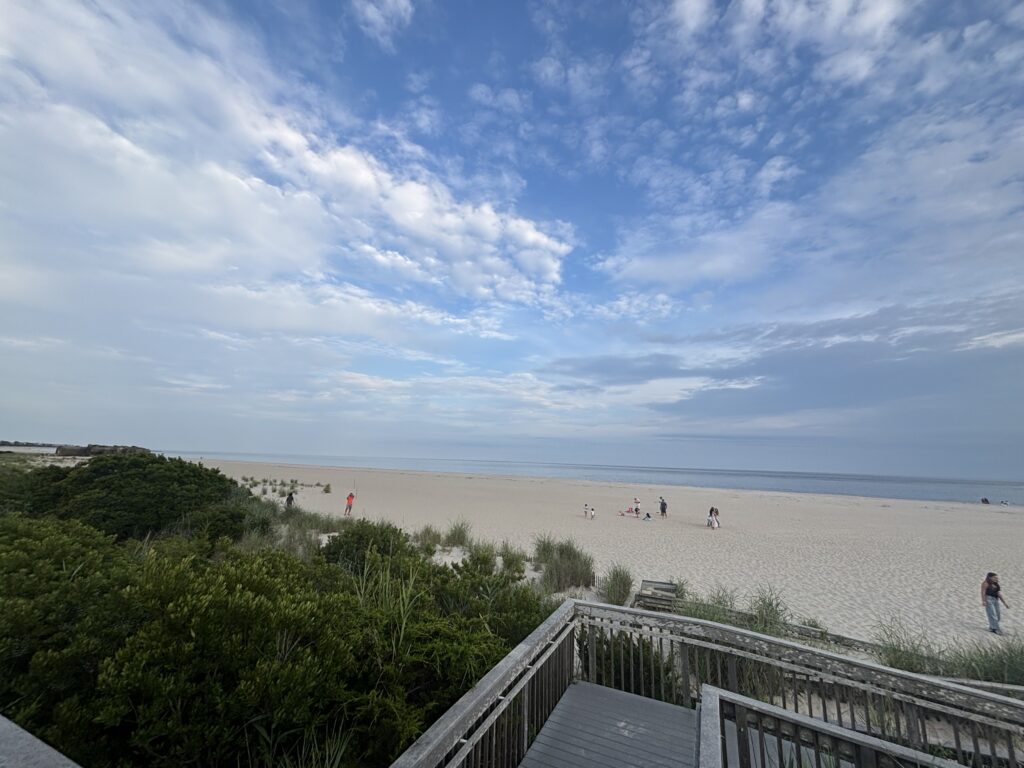 a beach with people walking on it (MyCoast AI)