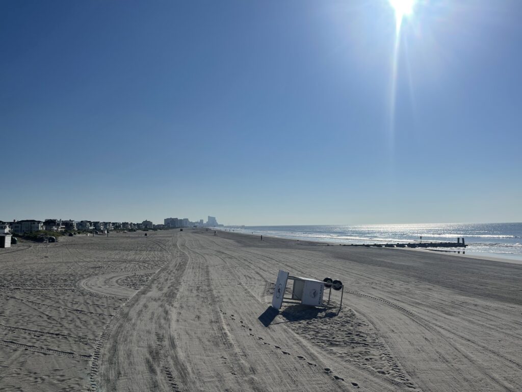 a bench on a beach (MyCoast AI)