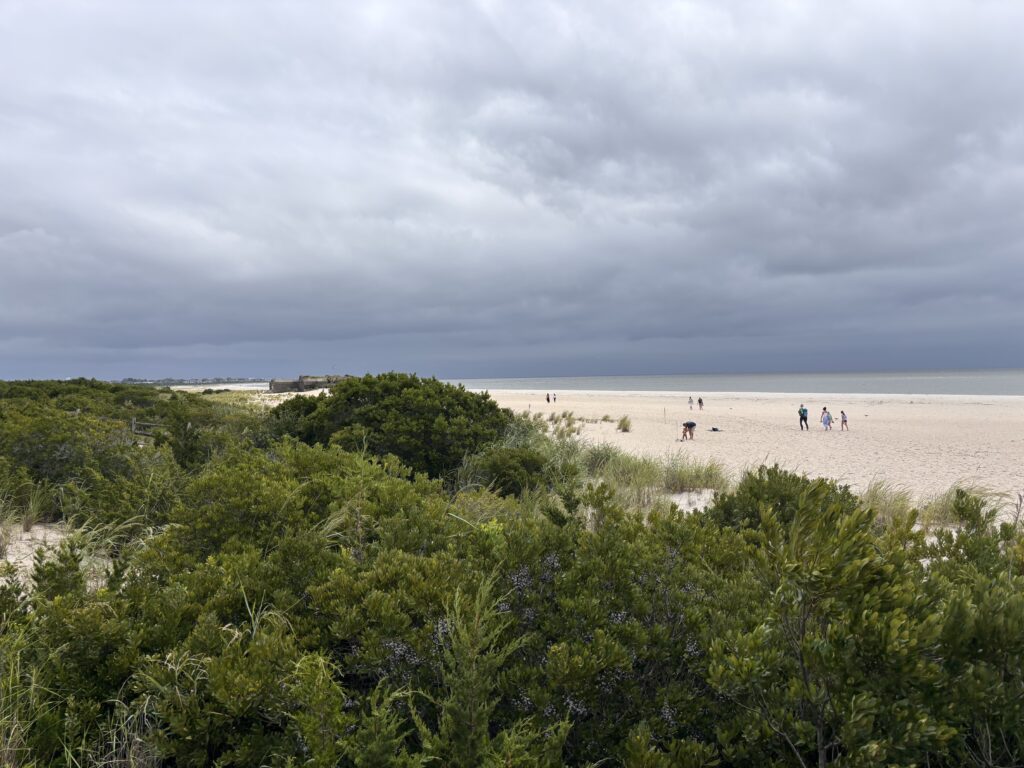 a group of people walking on a beach (MyCoast AI)