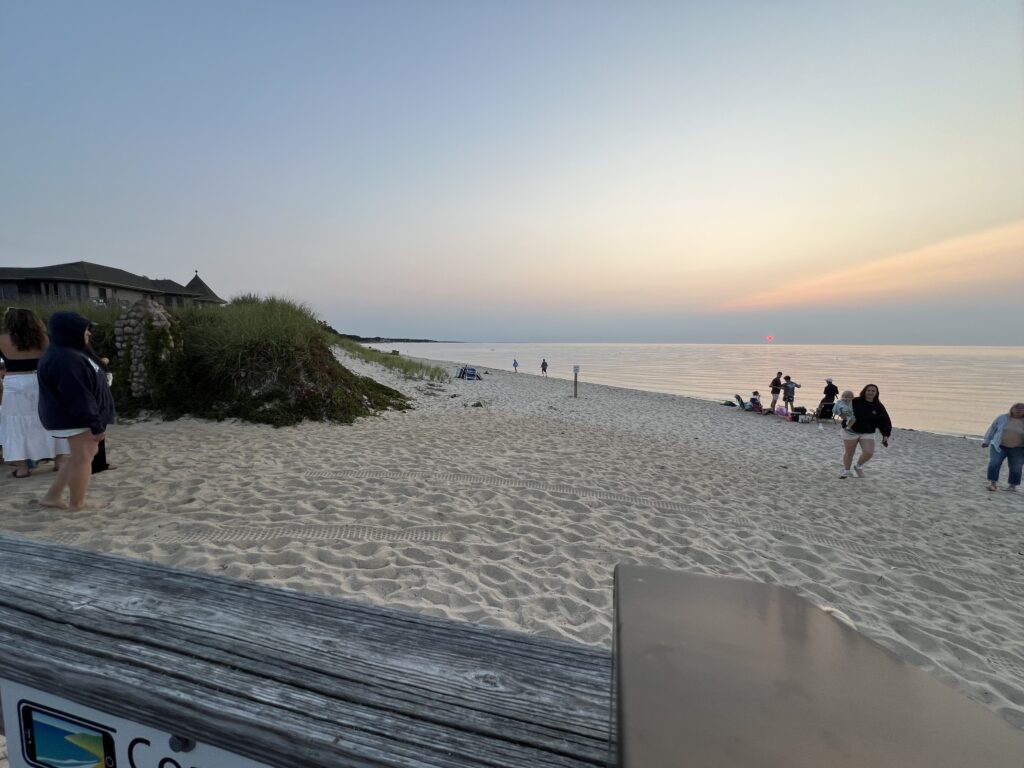 people on a beach (MyCoast AI)