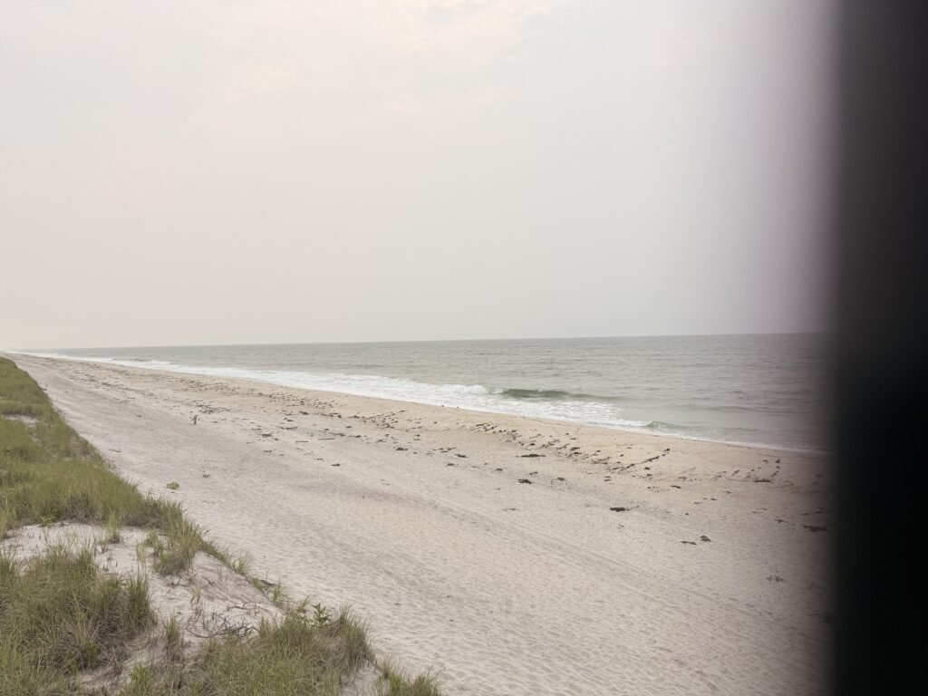 a beach with waves crashing on it (MyCoast AI)