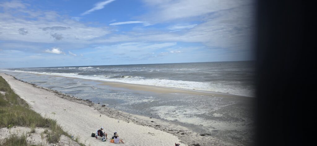 people sitting on a beach (MyCoast AI)