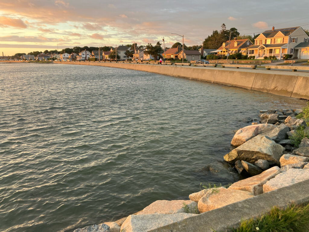 a body of water with houses along it (MyCoast AI)