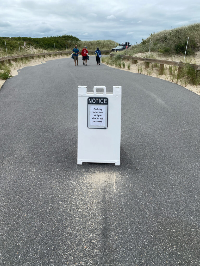 a sign on the road (MyCoast AI)