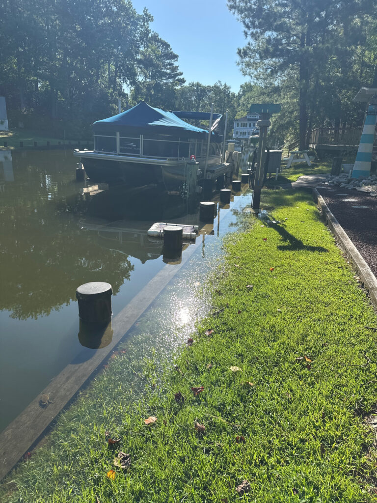 a boat docked at a pier (MyCoast AI)
