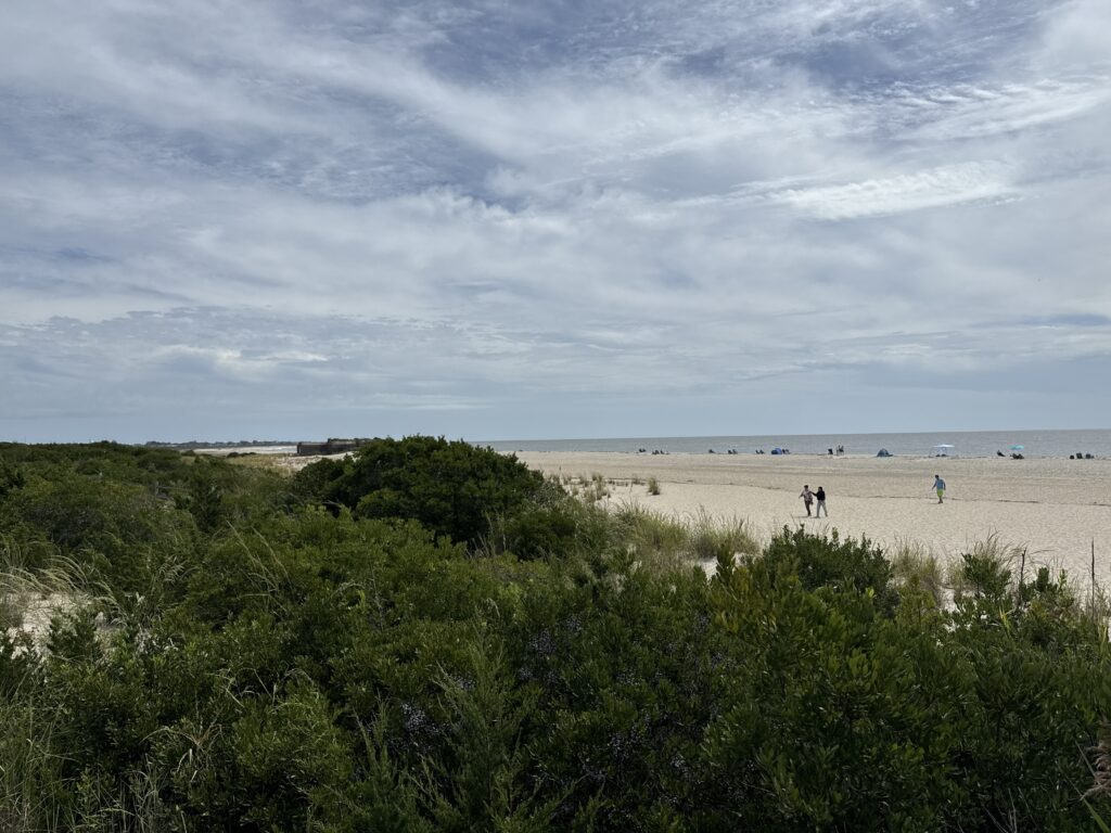 a group of people walking on a beach (MyCoast AI)