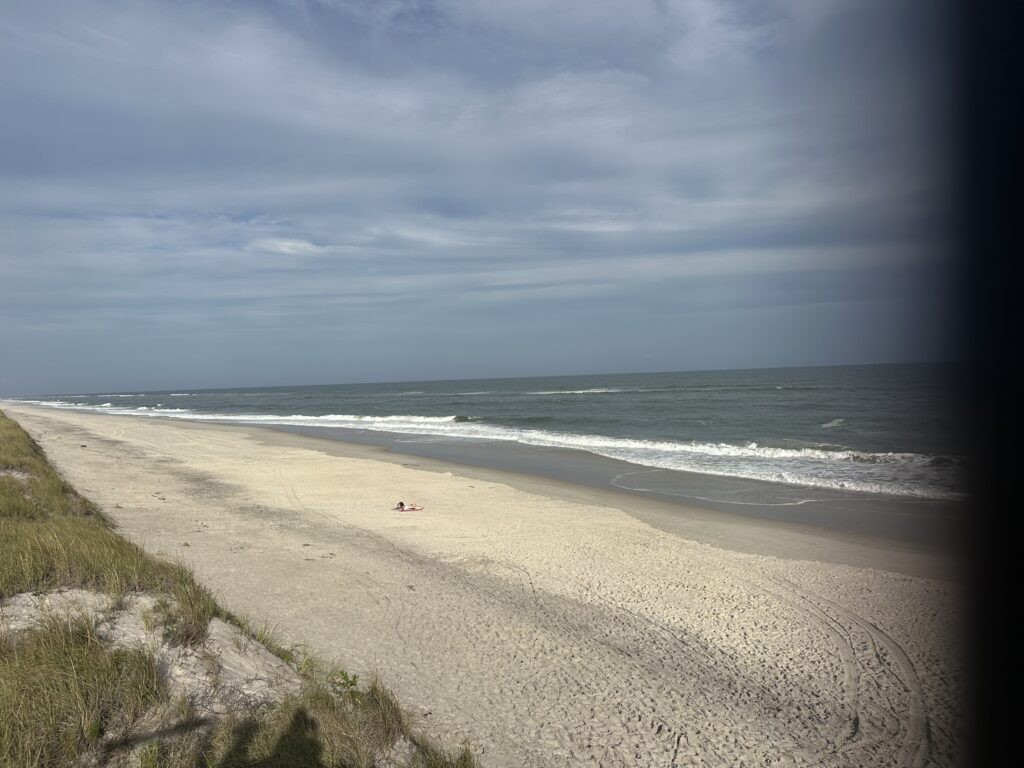 a beach with waves crashing on it (MyCoast AI)
