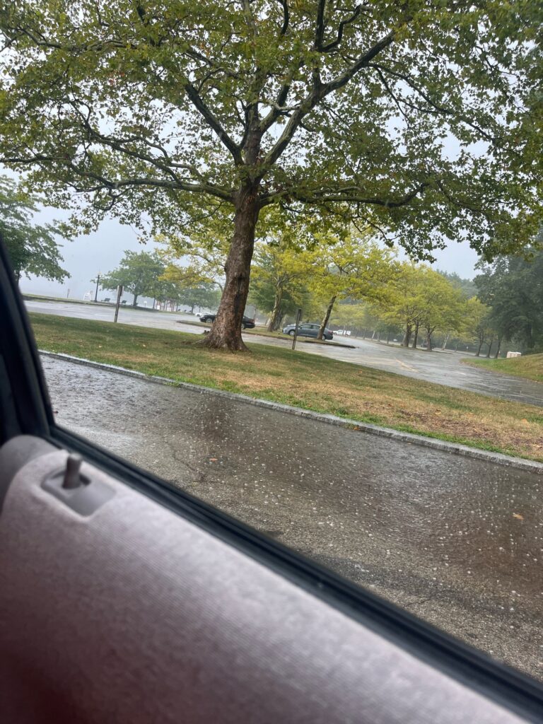 a view of a road through a car window (MyCoast AI)