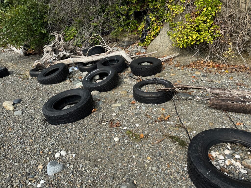 a pile of tires (MyCoast AI)