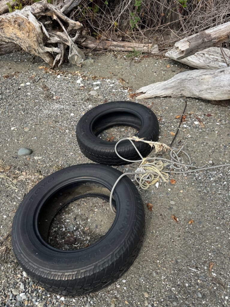 a pair of tires on the ground (MyCoast AI)