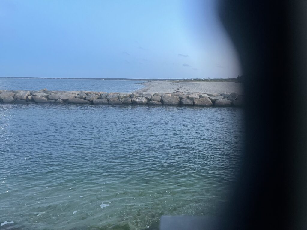 a body of water with rocks and a blue sky (MyCoast AI)