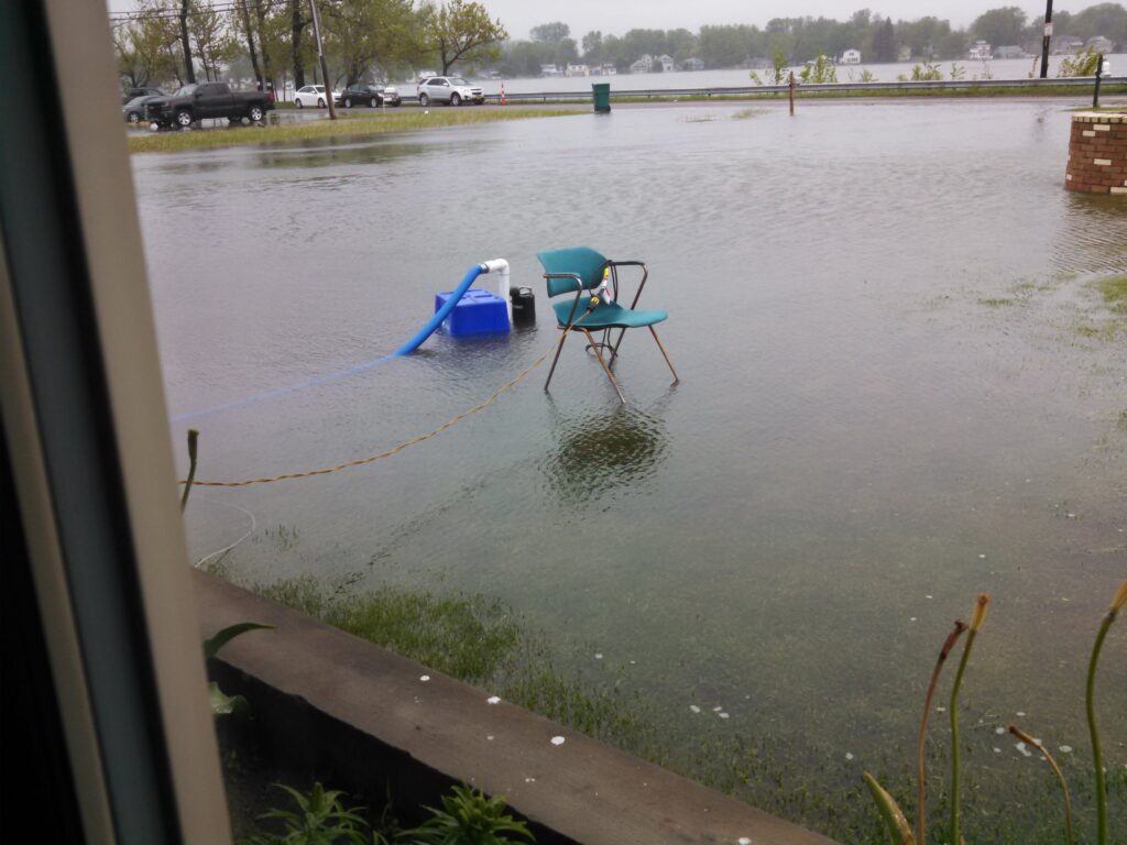 a chair in a flooded area (MyCoast AI)