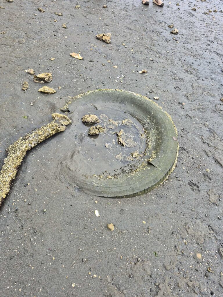 a metal object on the ground (MyCoast AI)
