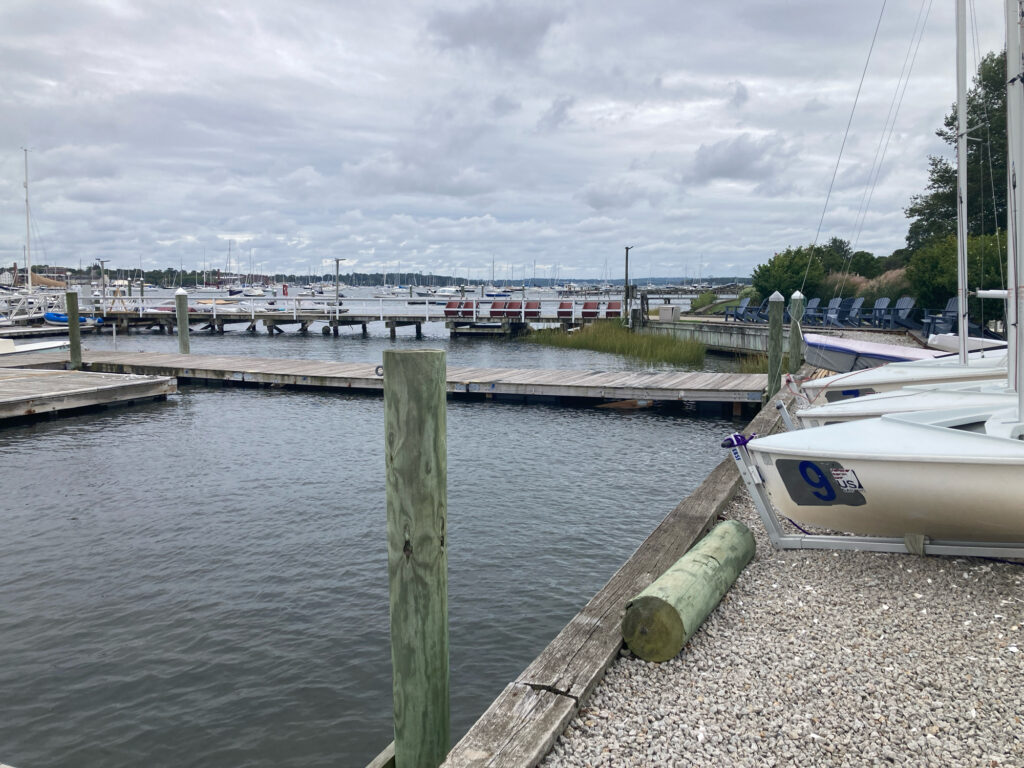 boats docked at a pier (MyCoast AI)