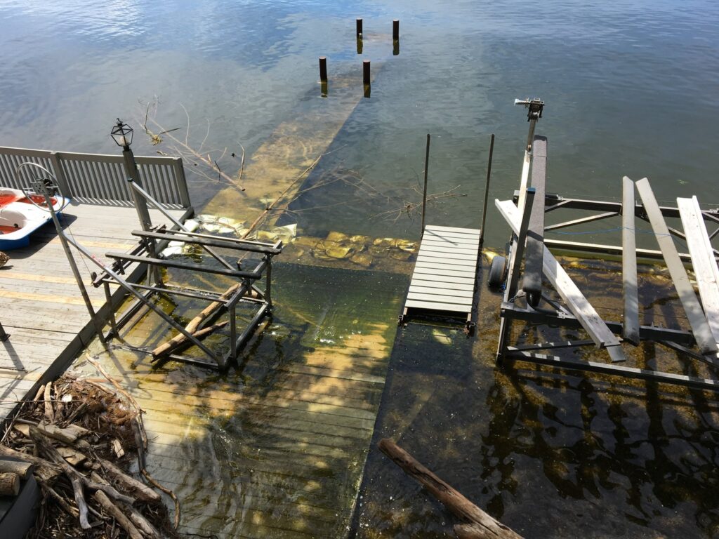 a dock with a boat on it (MyCoast AI)