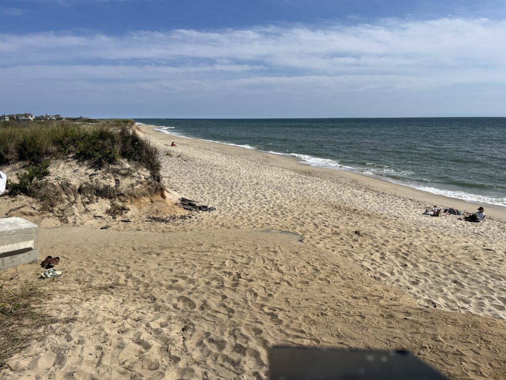 a sandy beach with people on it (MyCoast AI)