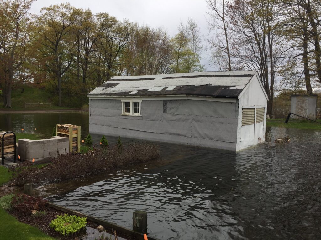 a house in a flooded area (MyCoast AI)