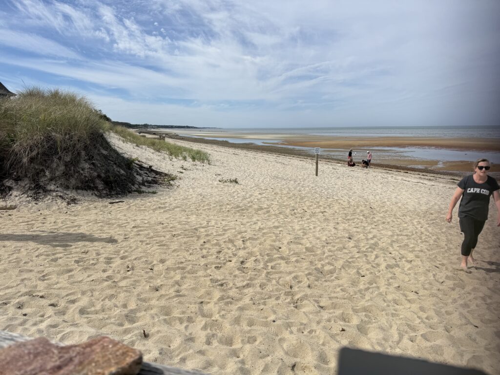 a man running on a beach (MyCoast AI)