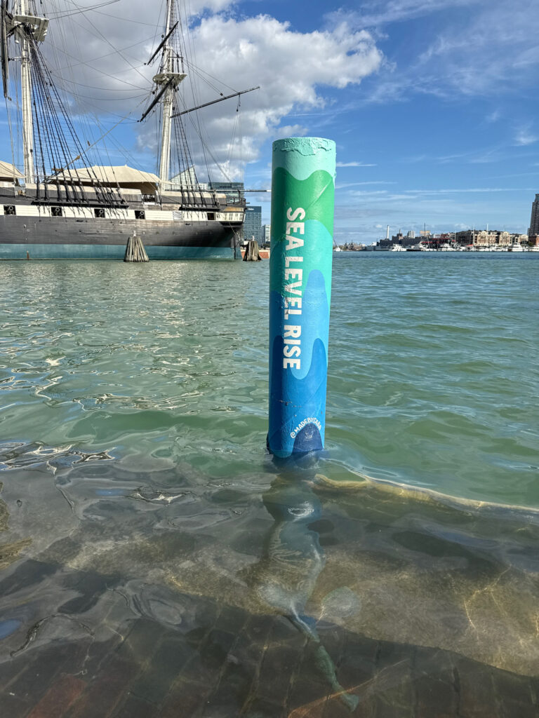a sign in the water (MyCoast AI)