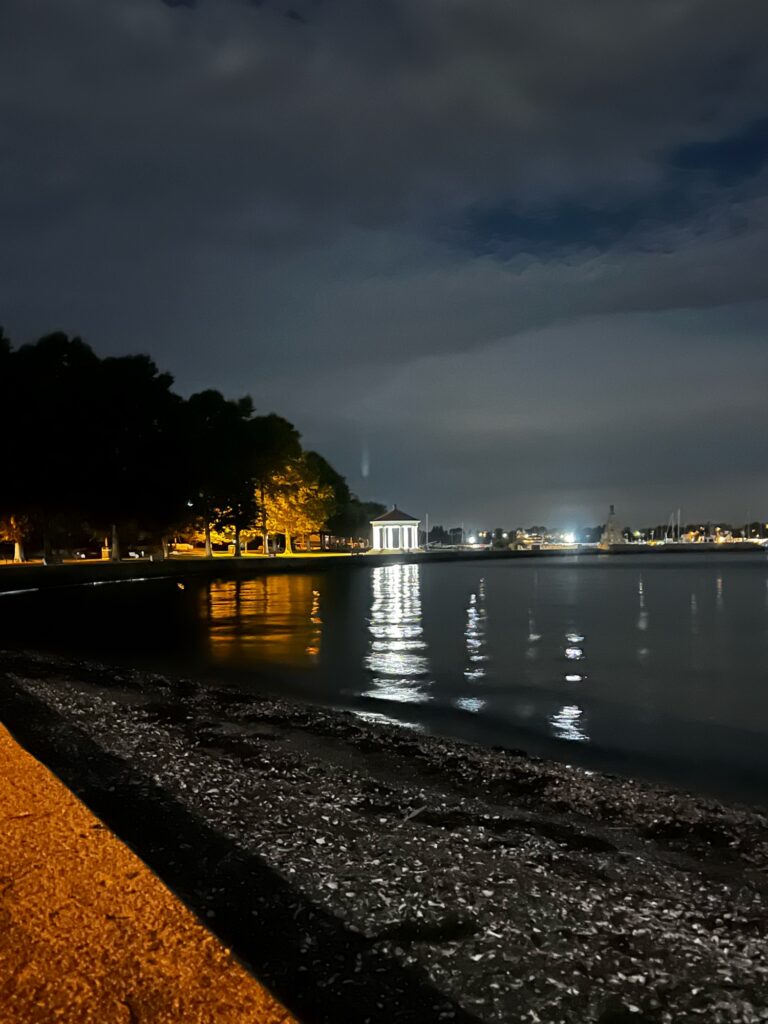 a body of water with a building in the background (MyCoast AI)
