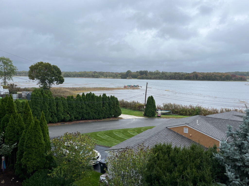 a body of water with trees and a building by it (MyCoast AI)