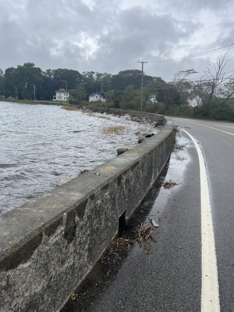 a road next to a body of water (MyCoast AI)