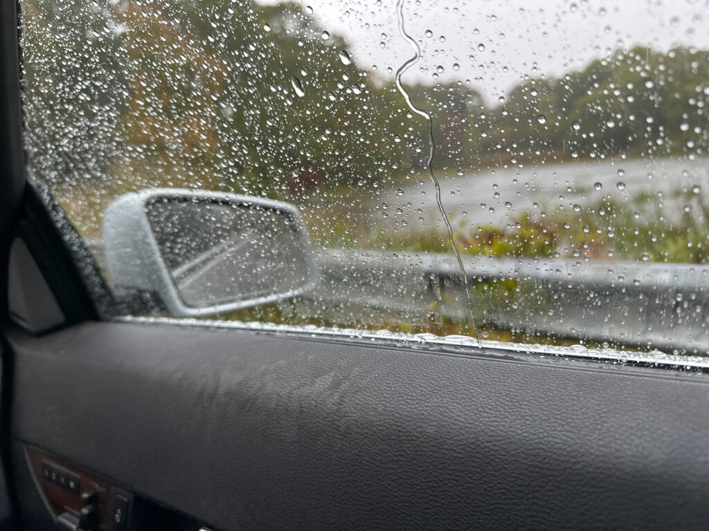 a window with rain on it (MyCoast AI)