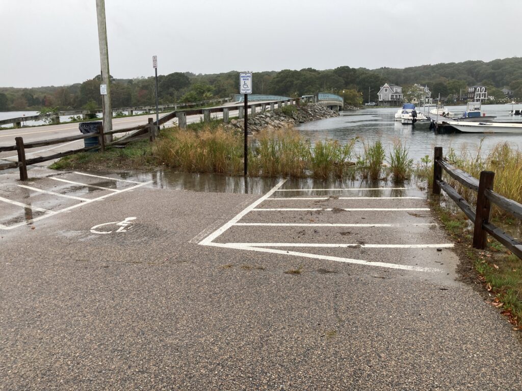 a parking lot with boats (MyCoast AI)