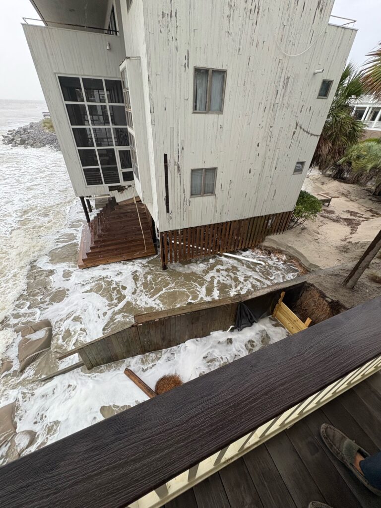 a house that has been destroyed (MyCoast AI)