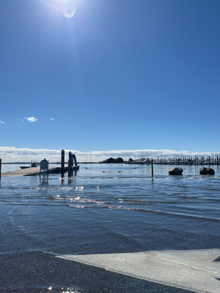 a body of water with a dock and a dock (MyCoast AI)