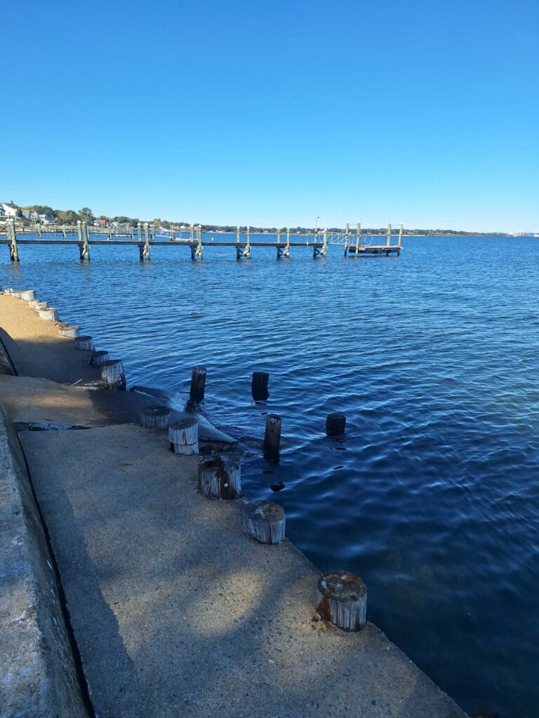 a dock with a boat in the water (MyCoast AI)