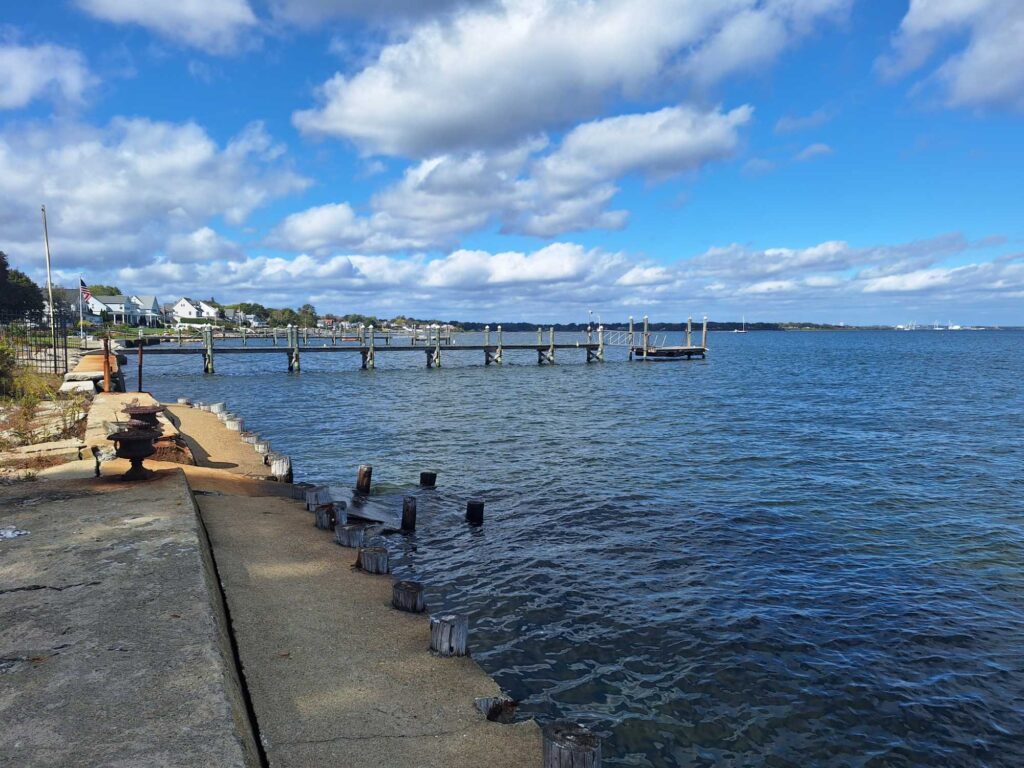 a dock over a body of water (MyCoast AI)