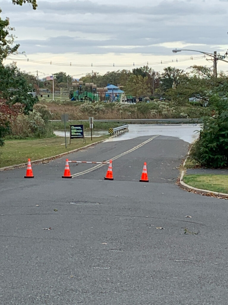 a road with orange cones (MyCoast AI)