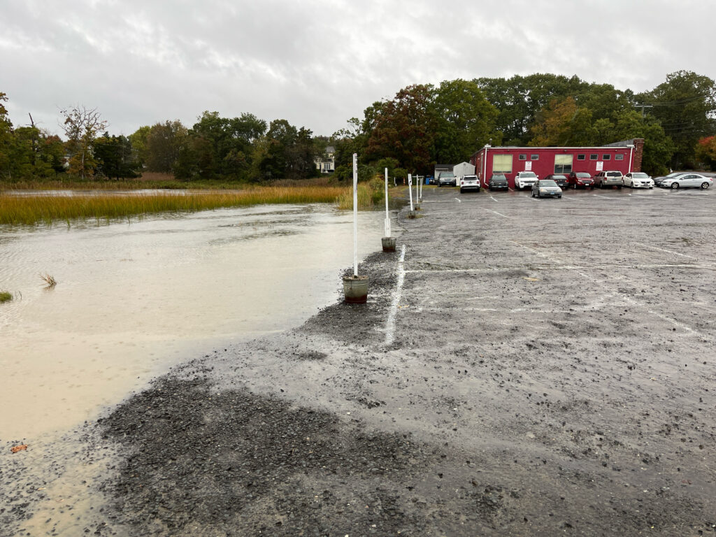 a flooded parking lot (MyCoast AI)