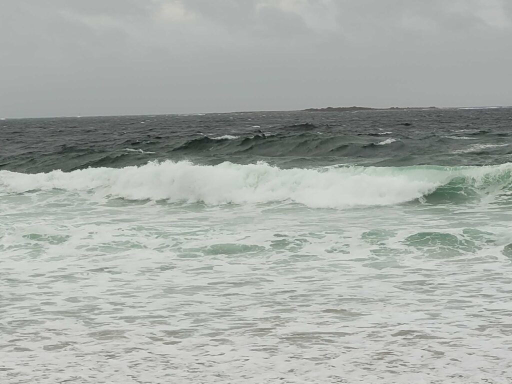 waves crashing on a beach (MyCoast AI)