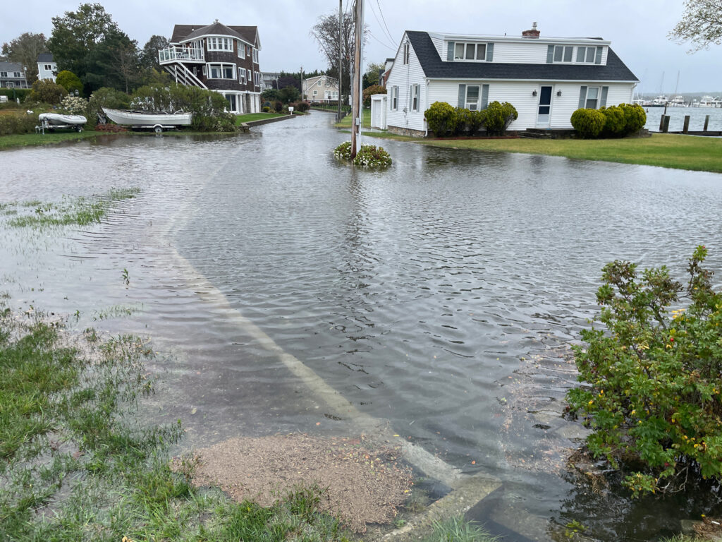 a flooded area with boats (MyCoast AI)