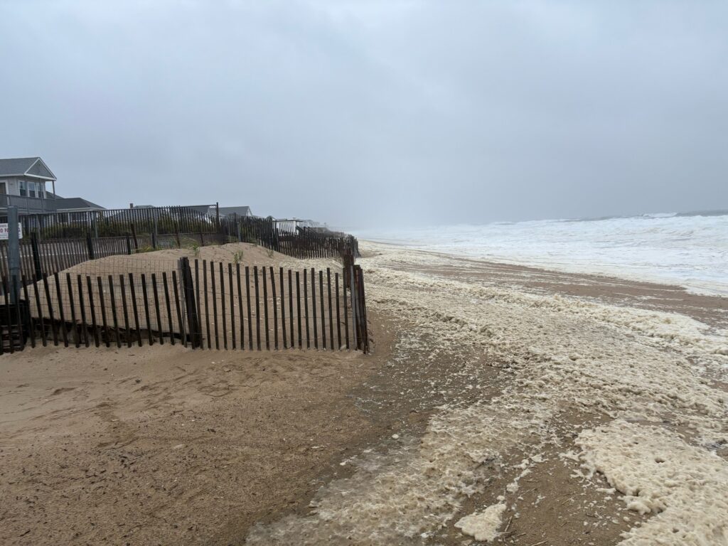 a fence on a beach (MyCoast AI)