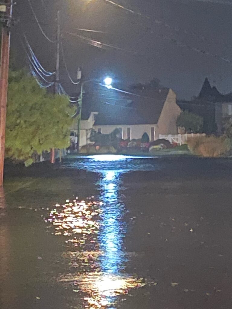a pool of water with a house in the background (MyCoast AI)