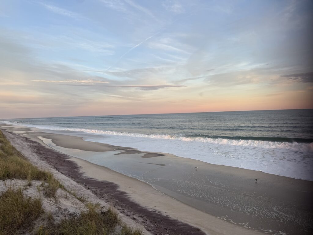 a beach with waves crashing on it (MyCoast AI)