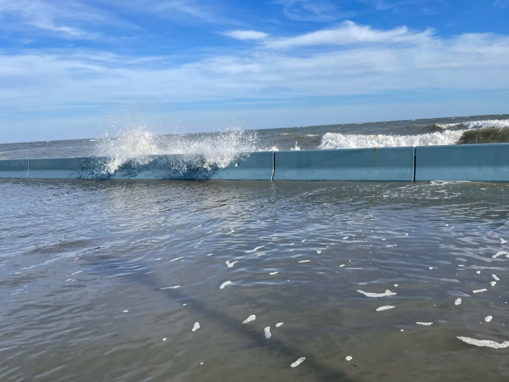 a body of water with ice and snow on the side (MyCoast AI)