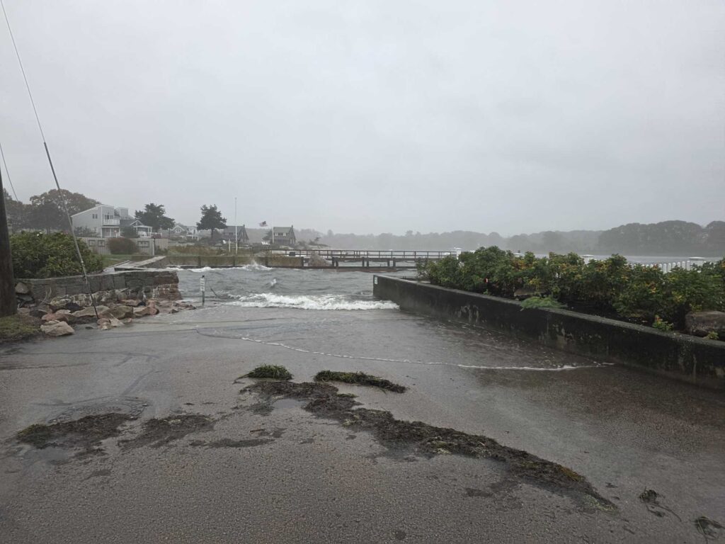 a river with a bridge over it (MyCoast AI)